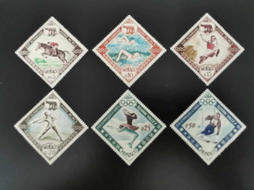 Monaco 1960 - sport - Olympische Spelen, atletiek, schaatsen, Ophalen of Verzenden, Monaco, Postfris