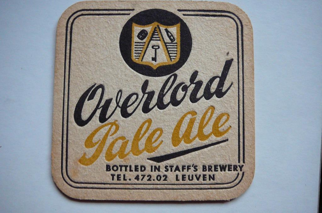 oud bierviltje Overlord Pale Ale Bottled in Staff's brewery, Verzamelen, Ophalen of Verzenden, Nieuw, Viltje(s), Overige merken