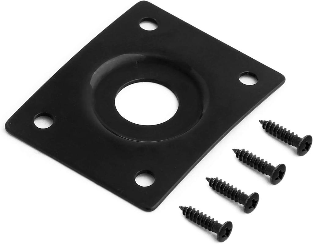 Jack Plate Noir avec vis pour Les Paul / Telecaster, Musique & Instruments, Enlèvement ou Envoi, Neuf, Guitare électrique