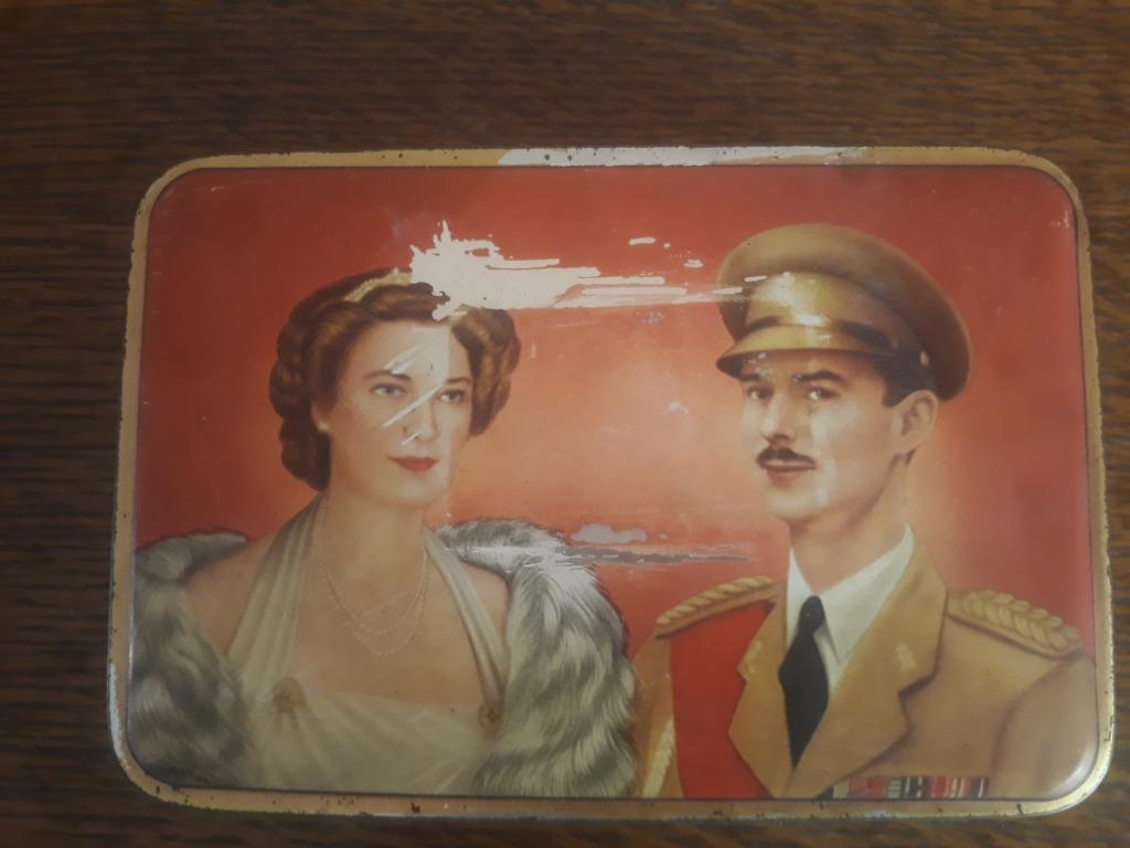 Boîte en métal vintage Grand-Duc(hesse) Luxembourg, Enlèvement ou Envoi, Utilisé, Biscuits
