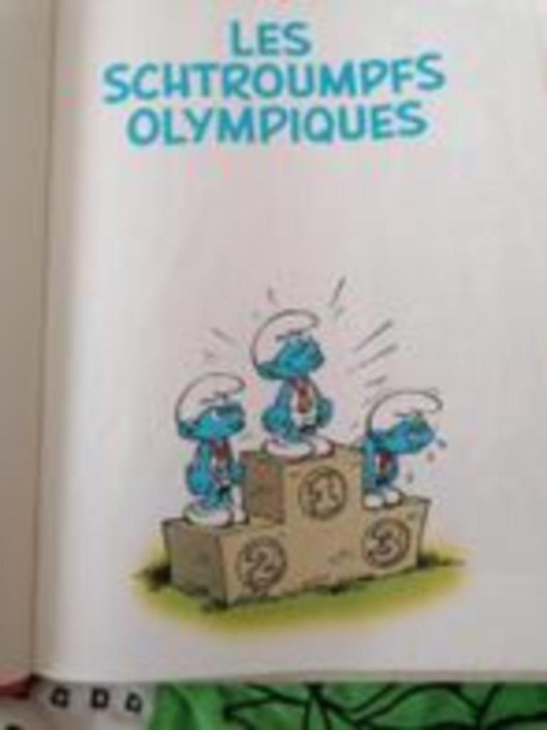 Les schtroumpfs olympiques occasion bd 1983, Eén stripboek, Ophalen of Verzenden, Gelezen