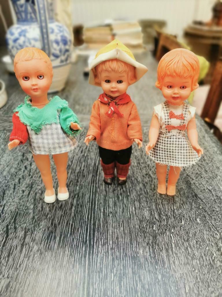 3Mooie antieke popjes, Verzamelen, Ophalen of Verzenden, Gebruikt