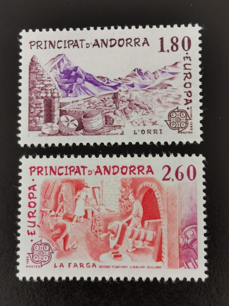 Frans Andorra 1983 - Europa CEPT - ambachten, kaasmaker, Ophalen of Verzenden, Postfris