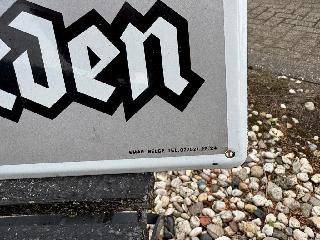 Hoegaarden bier emaille reclamebord, Verzamelen, Merken en Reclamevoorwerpen, Ophalen of Verzenden, Gebruikt, Reclamebord