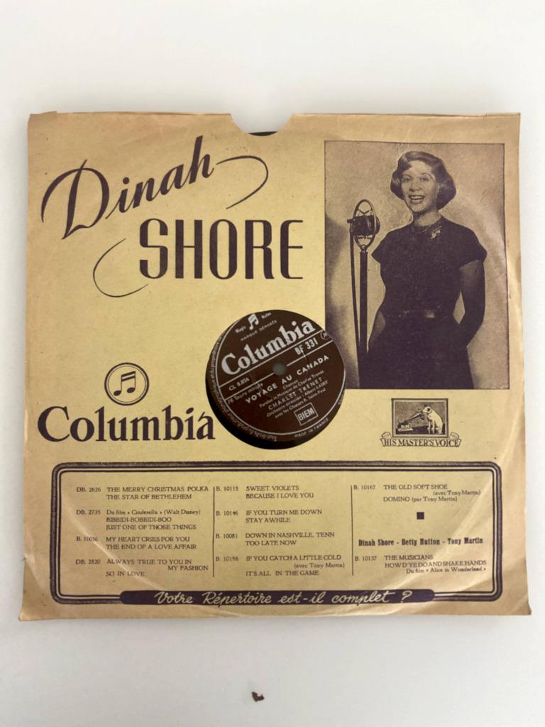 78 RPM Ch Trenet Danse Les Rues Du Québec / Voyage Au Canada, Enlèvement, Avant 1960, Utilisé, 10 pouces