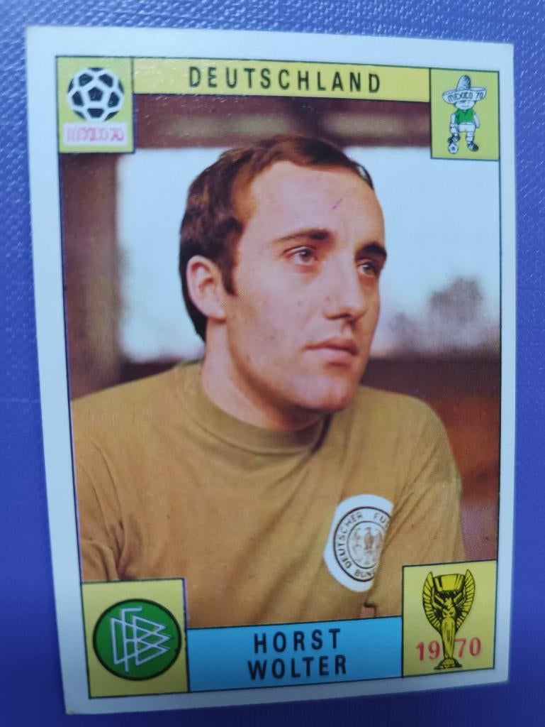 Carte Panini Coupe du monde de foot 1970, Mexique H WOLTER, Envoi