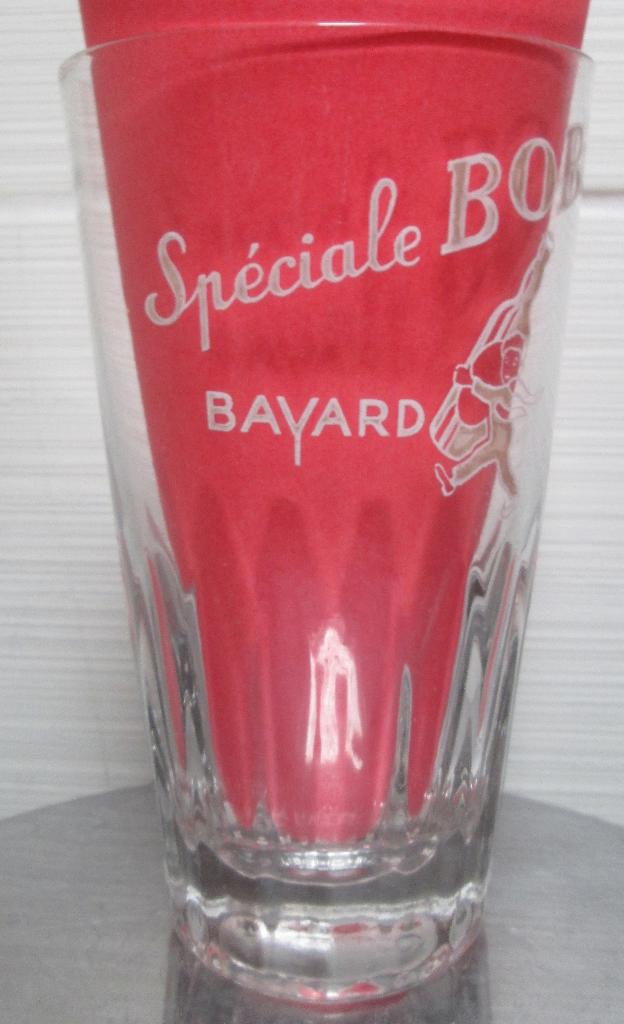 Oud bierglas van brouwerij Bayard (Spéciale BOB's), Ophalen of Verzenden, Gebruikt, Glas of Glazen