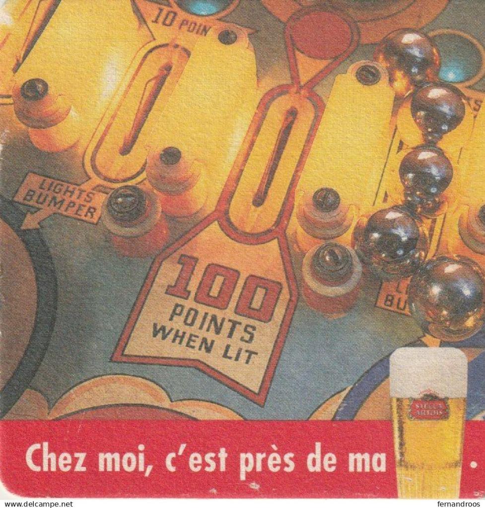 SOUS-BOCK SOUS VERRE STELLA ARTOIS CHEZ MOI C EST PRES DE MA, Enlèvement ou Envoi, Neuf, Sous-bock, Stella Artois