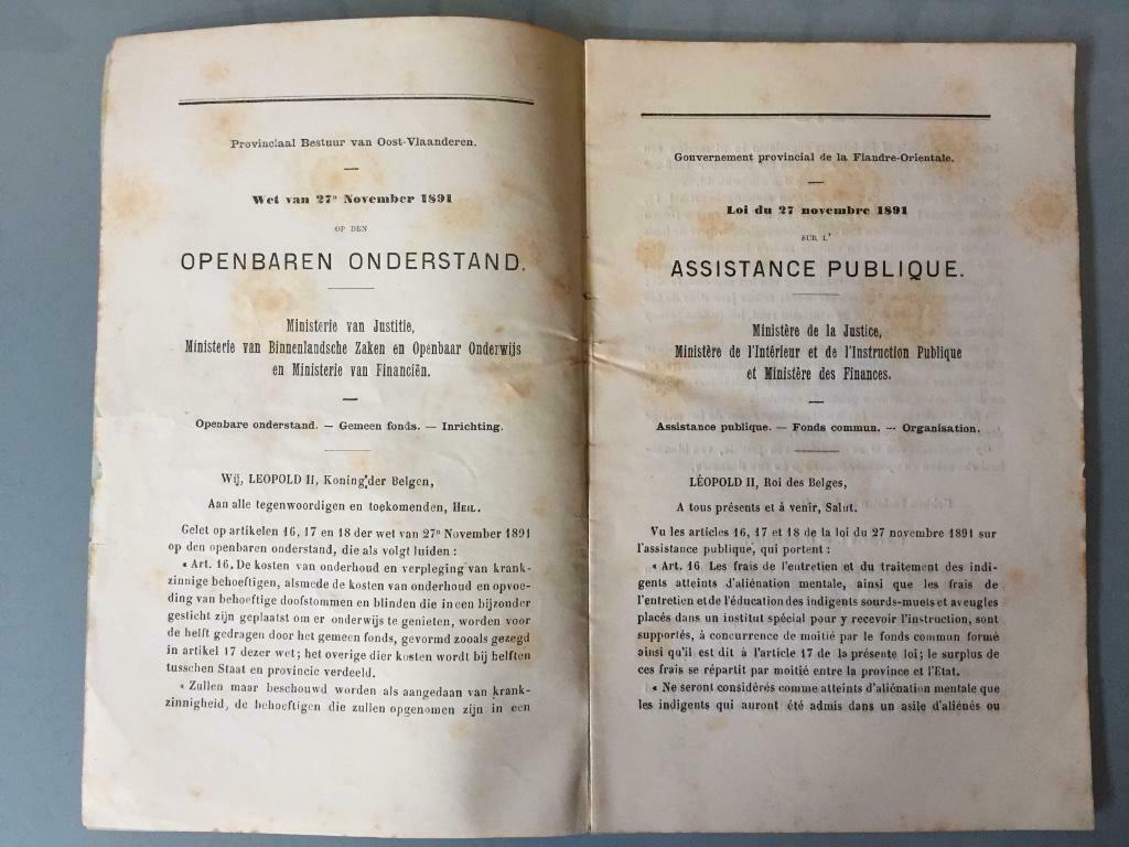 Code d'utilité publique de Flandre orientale 1891-1892, Envoi, 19e siècle, Utilisé
