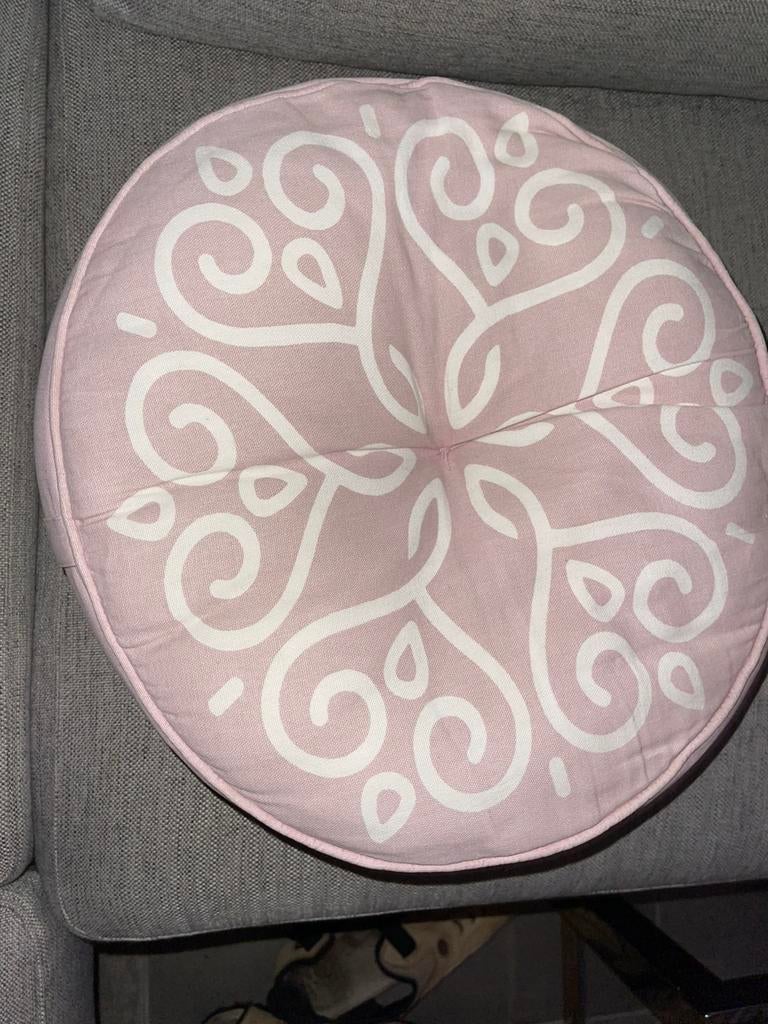 Roze Meditatie kussen rond, Ophalen of Verzenden, Zo goed als nieuw, Roze, Rond