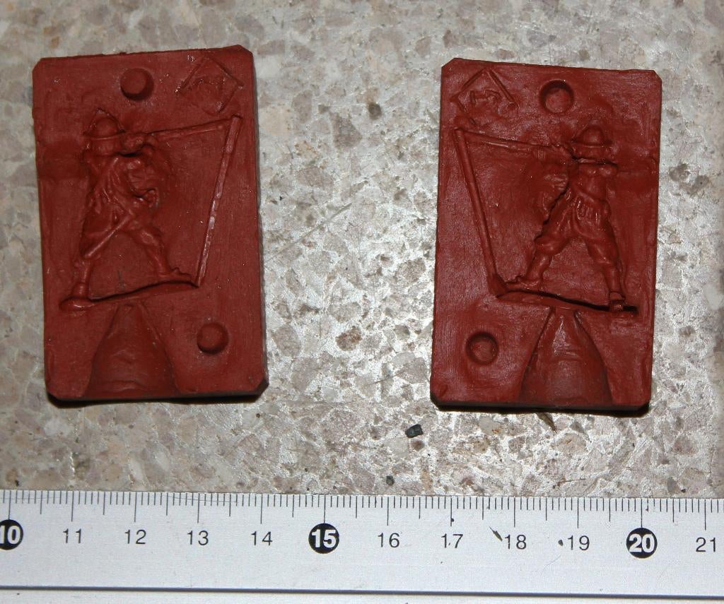 Soldaatvorm van lood in silicone, Ophalen, Gebruikt, Figuur of Figuren
