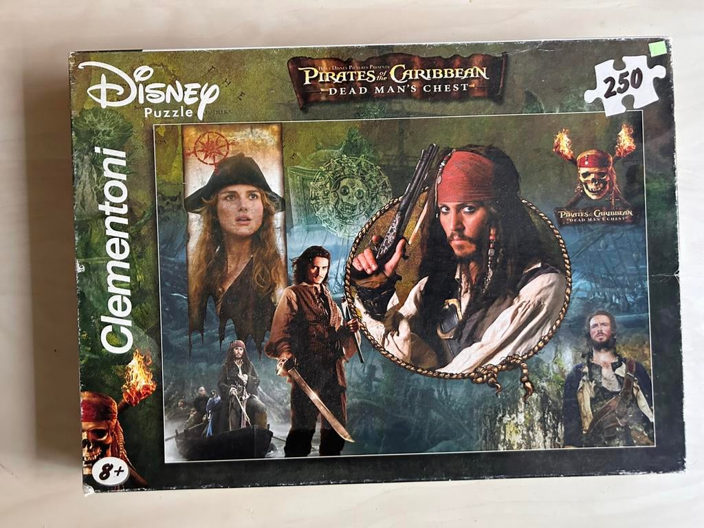 Puzzel pirates of the caribbean 250st, Hobby en Vrije tijd, Ophalen, Minder dan 500 stukjes, Gebruikt, Legpuzzel