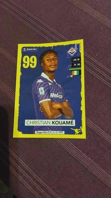 Panini/Sticker/Christian Kouamé/ACF Fiorentina/2023-2024, Envoi, Neuf, Affiche, Image ou Autocollant
