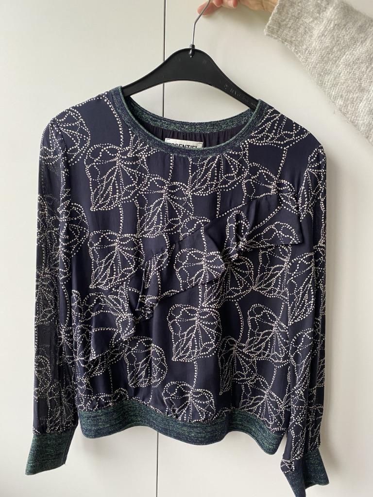 essentiële blouse met lange mouwen, Kleding | Dames, Blauw, Essentiel, Ophalen of Verzenden, Zo goed als nieuw