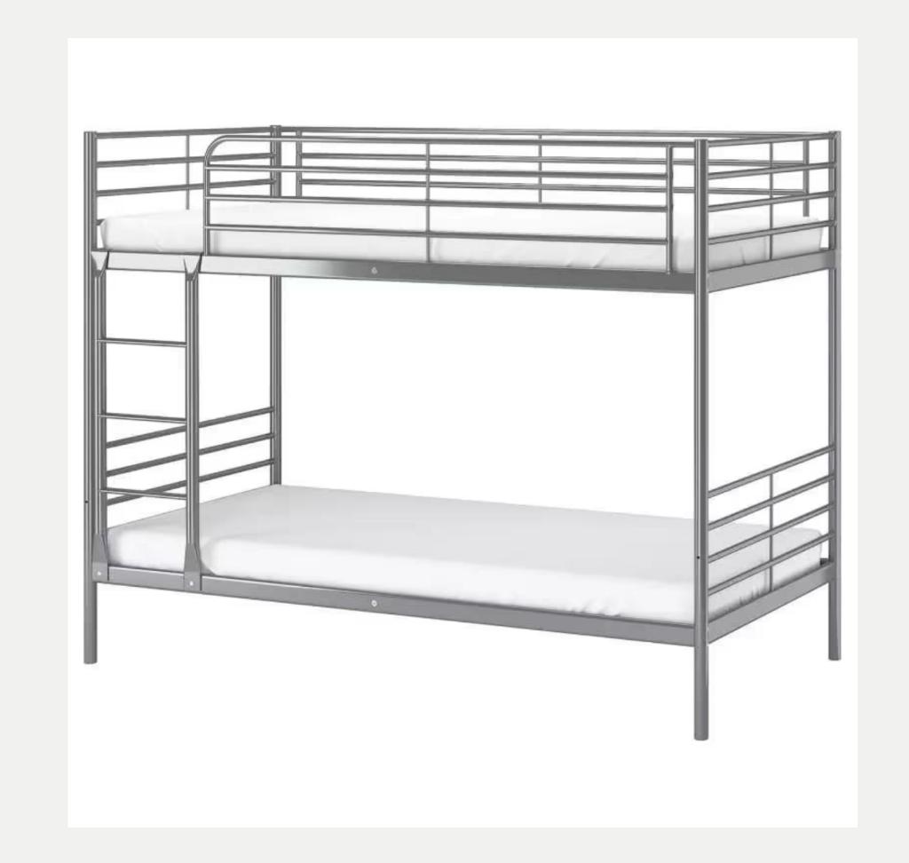Ikea Svarta Stalen stapelbed, Huis en Inrichting, Ophalen, 90 cm, Tweepersoons, Zo goed als nieuw