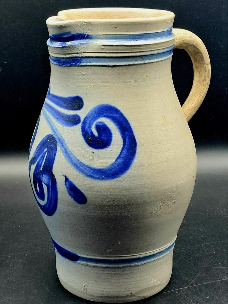 Vintage keramische kan in Westerwald-stijl., Antiek en Kunst, Antiek | Keramiek en Aardewerk, Ophalen