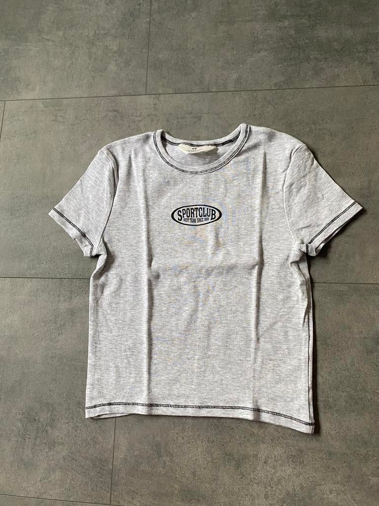 Grijze korte MeisjesT-shirt maat 170, Enfants & Bébés, Vêtements enfant | Taille 170, Enlèvement ou Envoi, Chemise ou À manches longues