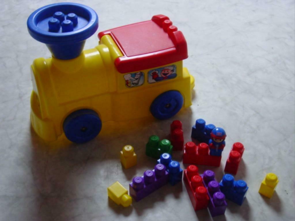 megablocks looptrein, Kinderen en Baby's, Ophalen of Verzenden, Zo goed als nieuw