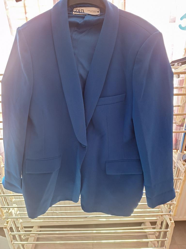 Blazer bleu Zara, XXL, Taille 46/48 (XL) ou plus grande, Enlèvement ou Envoi, Zara, Comme neuf