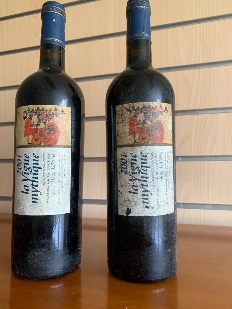 2 bout La Vigne Mythique Domaine d'Escausses 2001 Gaillac, Enlèvement ou Envoi