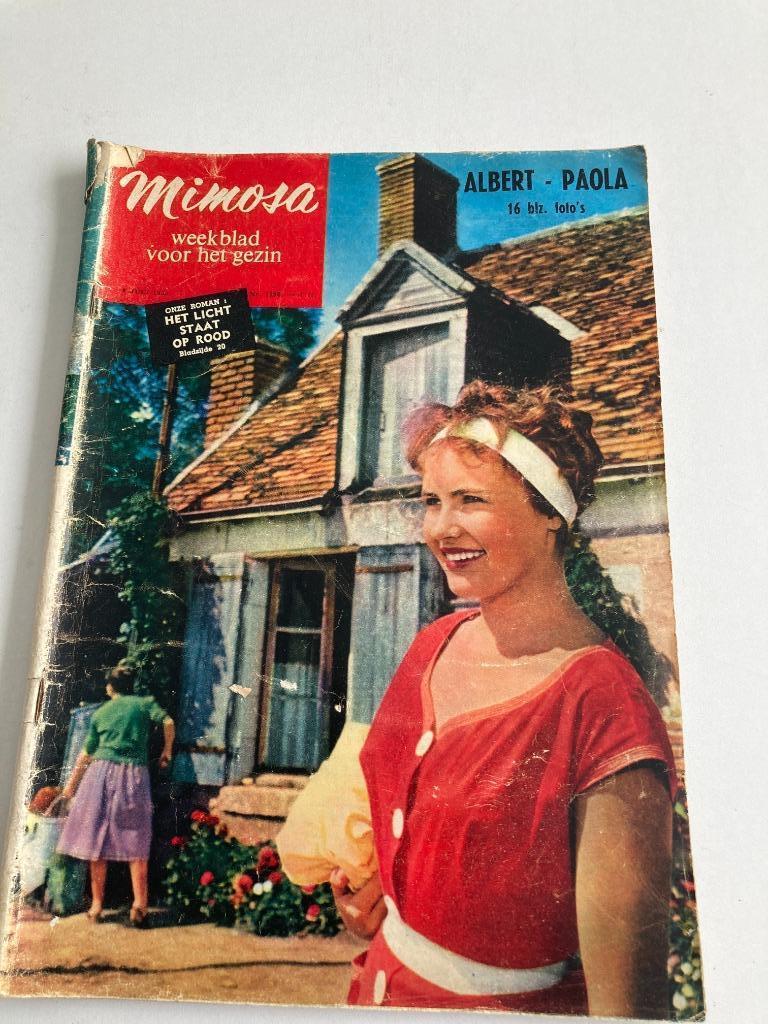MIMOSA nr 1190 1959 : Paola en Albert, Robbedoes, Zwan,, Enlèvement ou Envoi, 1940 à 1960, Journal ou Magazine