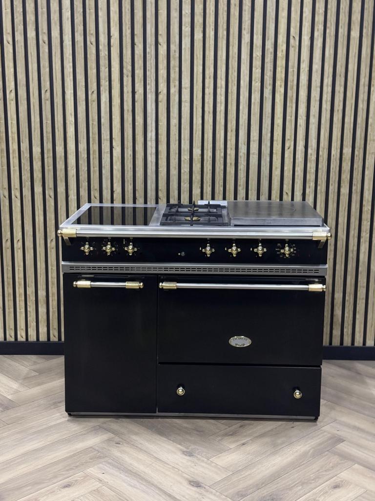 Lacanche 110cm noir Gaz + céramique + air chaud, Enlèvement ou Envoi, Gril, Gaz