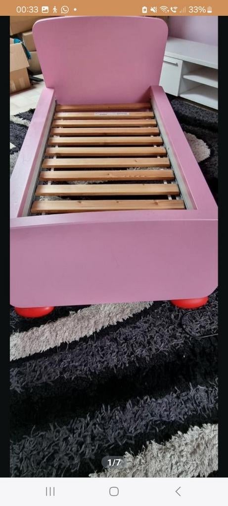 NETTE KINDERBED  WEINIG GEBRUIKT 120CM LENGTE 60CM BREEDTE, Ophalen of Verzenden, Zo goed als nieuw