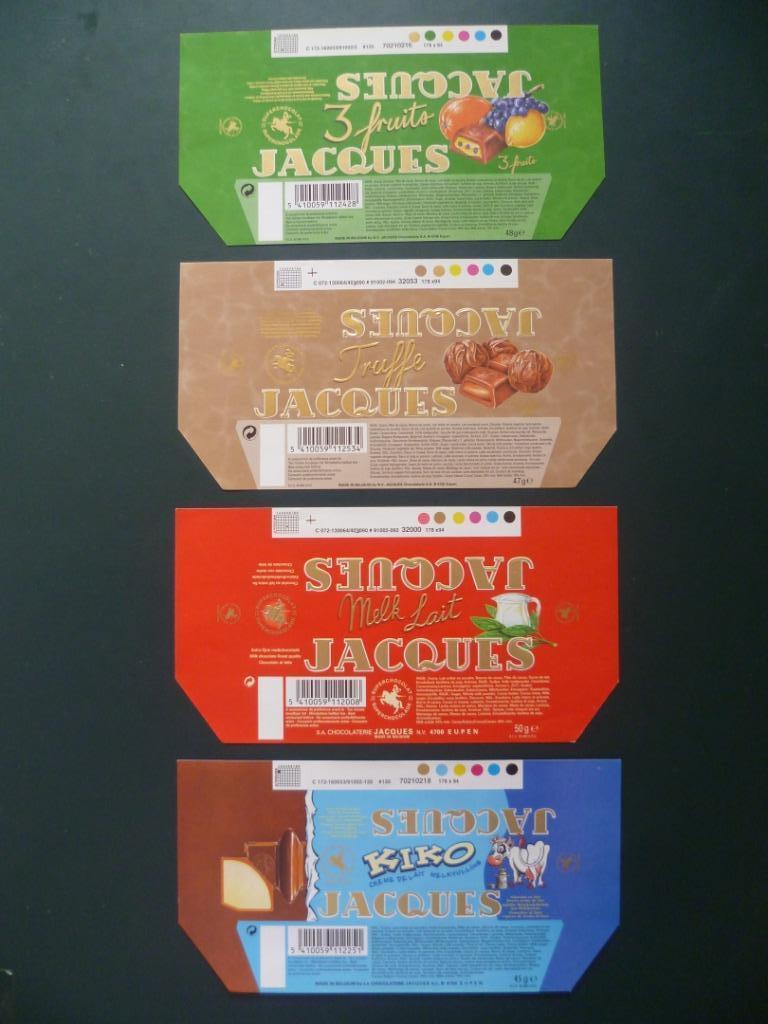 chocolade Jacques chocolat omslagen wikkels emballage nieuw, Ophalen of Verzenden, Nieuw