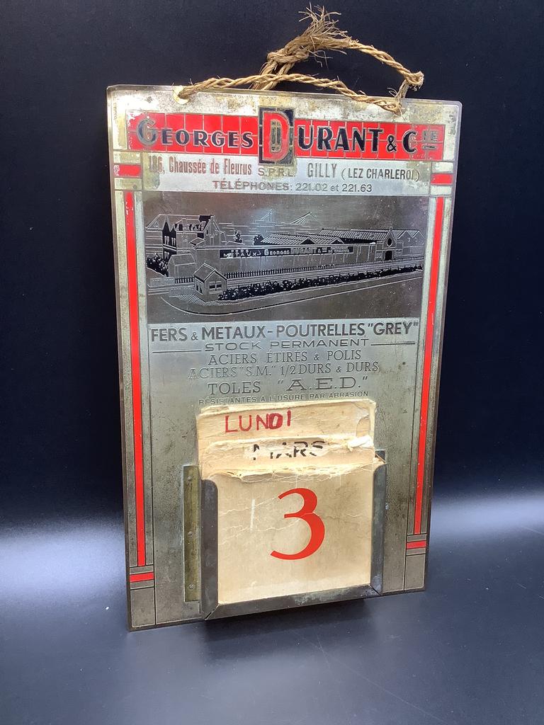 Plaque fers et métaux Durant - Gilly, Enlèvement ou Envoi, Utilisé