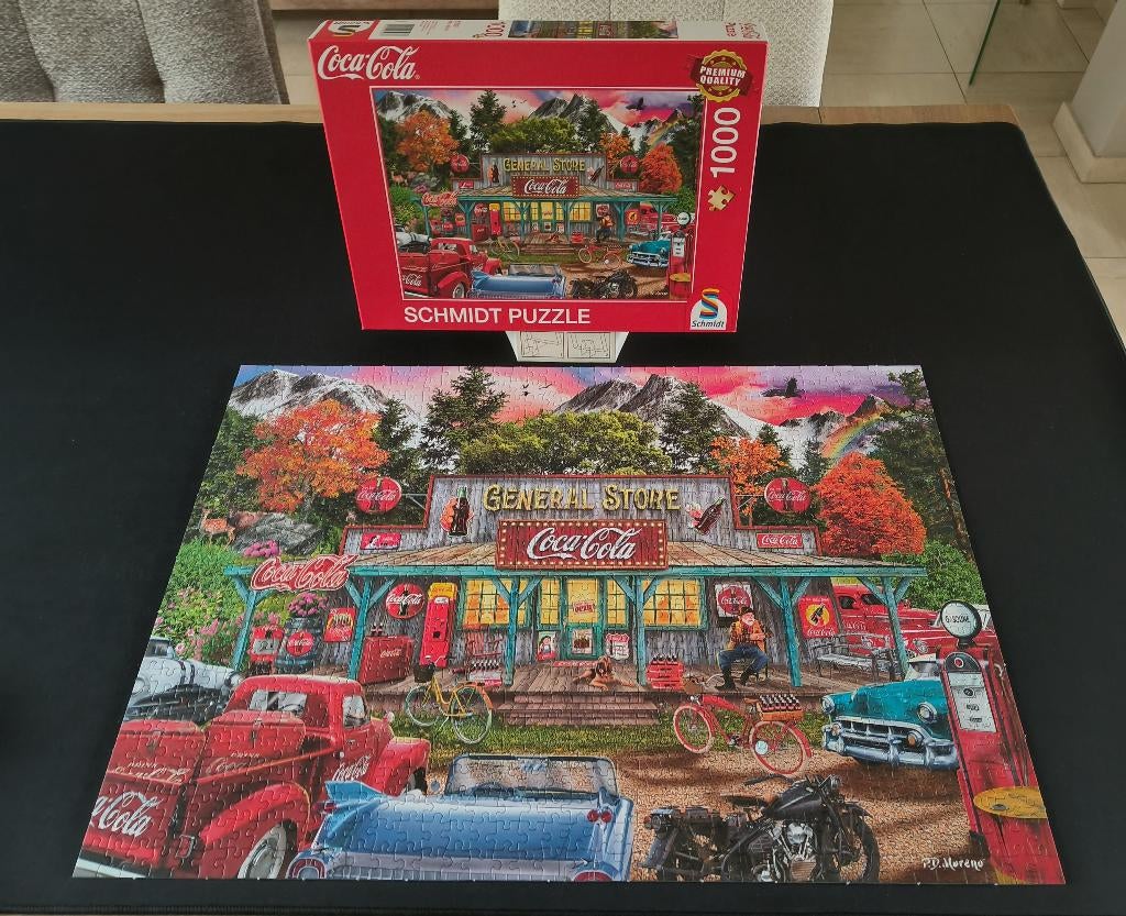 Schmidt Puzzel - Coca Cola - General Store - 1000 stukjes, Enlèvement ou Envoi, 500 à 1500 pièces, Comme neuf, Puzzle