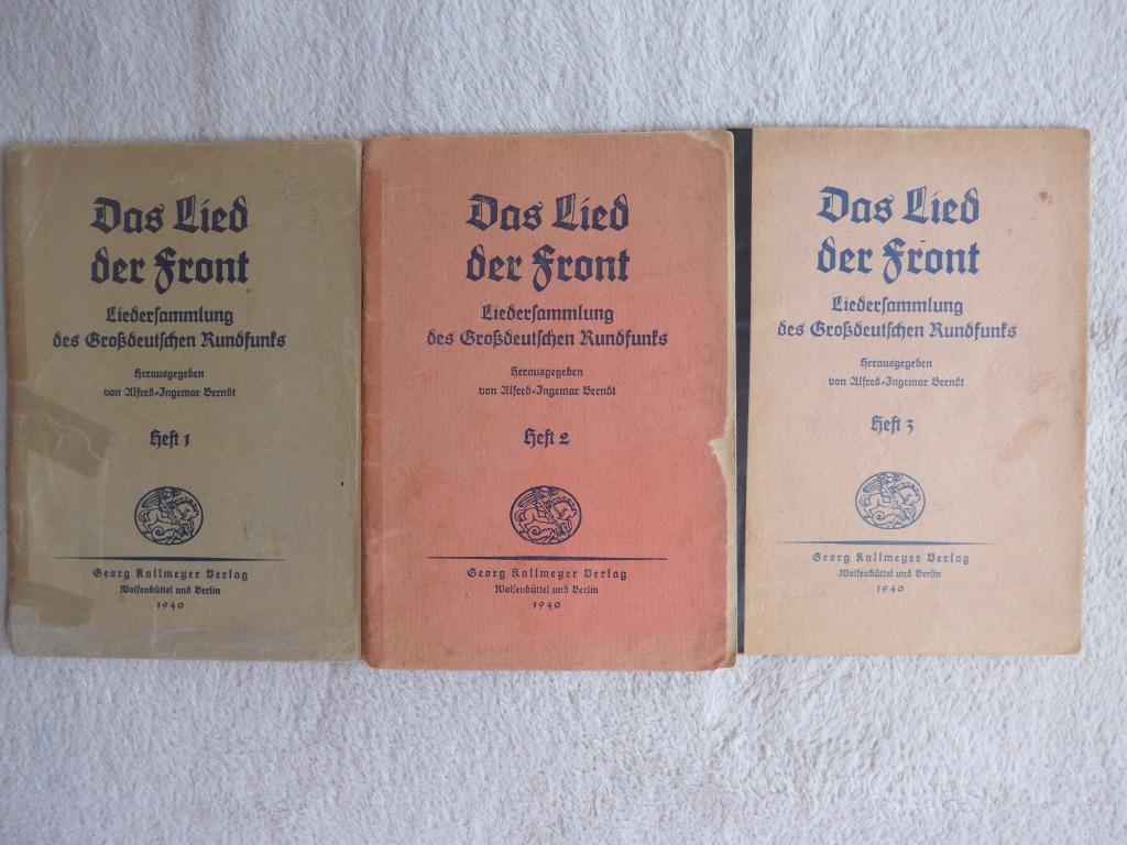 Das Lied der Front (pages 1,2,3) - 1940, Enlèvement ou Envoi, Deuxième Guerre mondiale, Utilisé, Autres sujets/thèmes