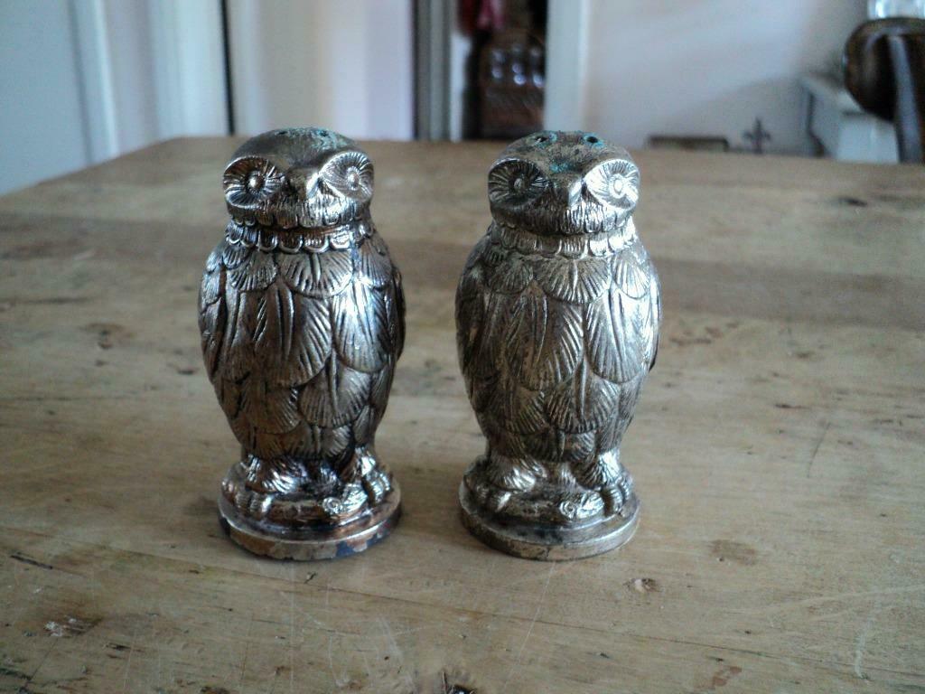 silverplated peper en zoutstel afbeelding vogels, Ophalen of Verzenden