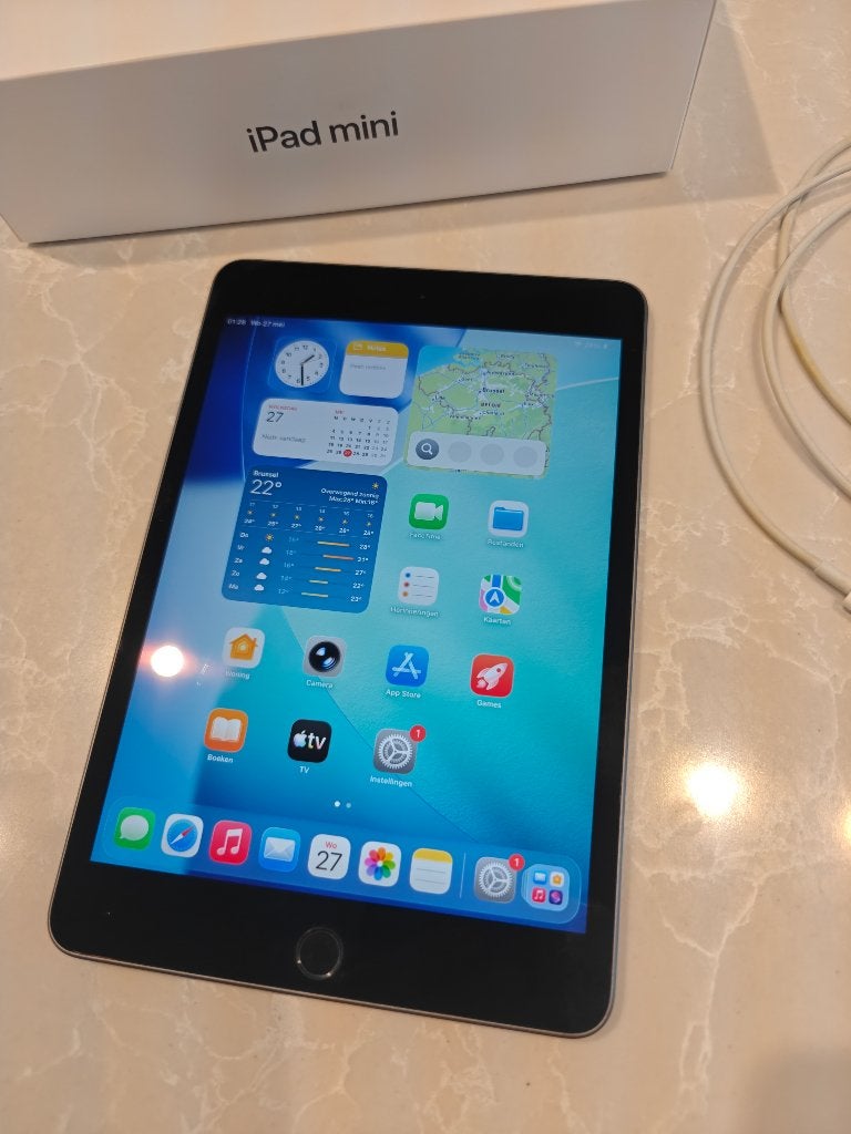 iPad mini 5de generatie (2019) - Wifi - 64 GB space gray, Computers en Software, Apple iPads, Gebruikt, Apple iPad, Wi-Fi, 8 inch