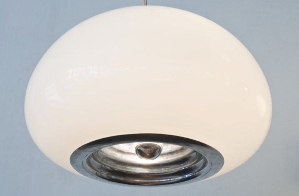 Flos noir et blanc, Vintage design, Mid-Century, Italian Modern, Comme neuf, Enlèvement, E27 (grand)