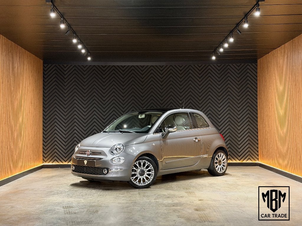 ✅ Fiat 500 1.2i Lounge GARANTIE Navi Pano Airco Parksensoren, Auto's, Stof, 4 cilinders, 115 g/km, Bedrijf