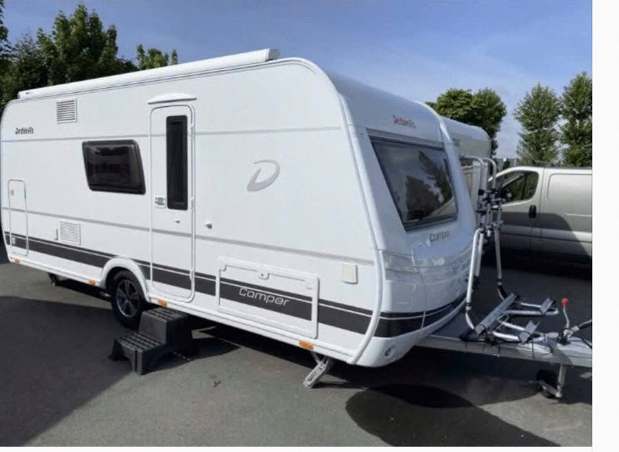 Caravan Dethleffs 500SQE, Stapelbed, Treinzit, Fietsenrek, Particulier