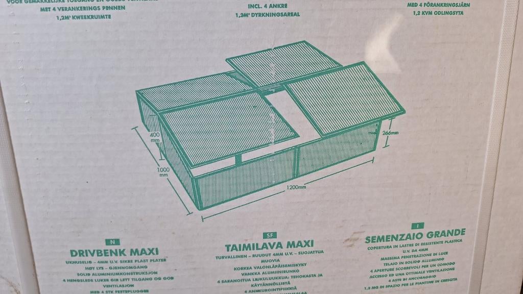 Mini serre 1m/1,2m neuve, Tuin en Terras, Kassen, Ophalen, Polycarbonaat, Aluminium, Kweekkas