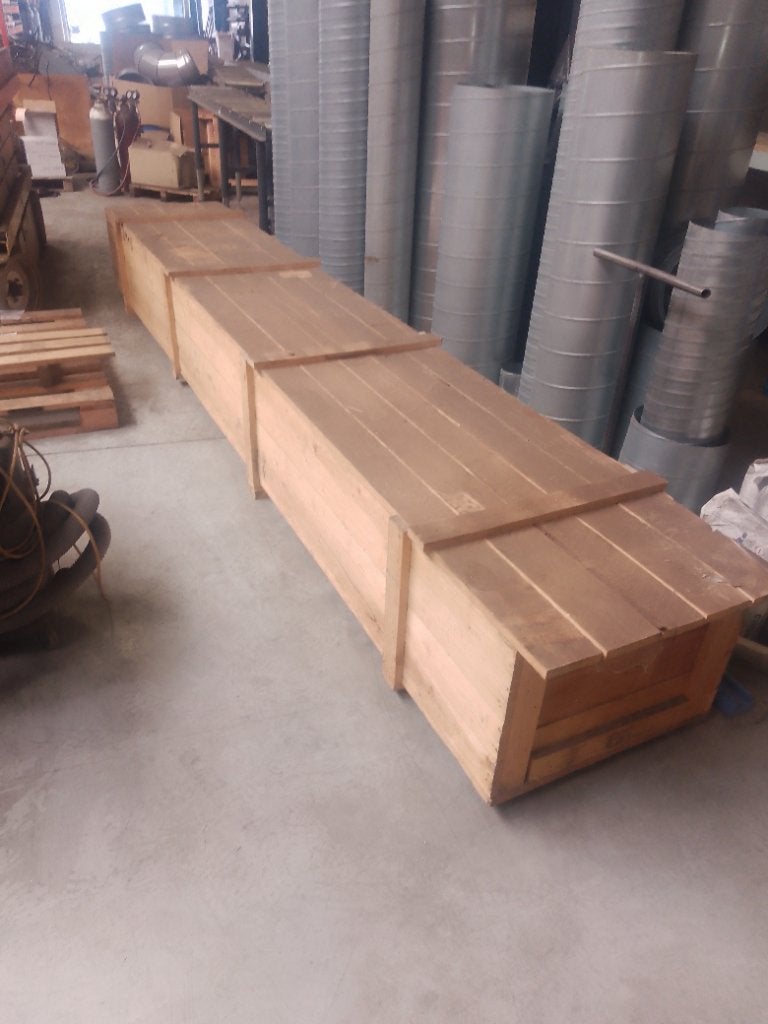 Houten transport kist, Ophalen, Gebruikt