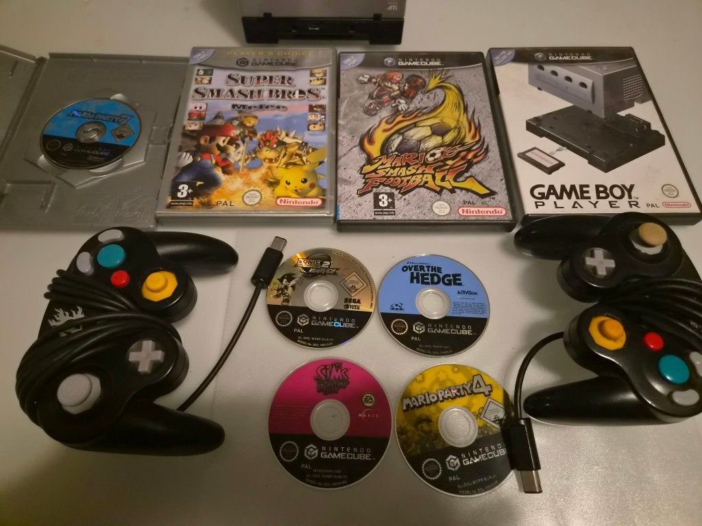 Gamecube & gameboyplayer + 2 controllers + games, Games en Spelcomputers, Ophalen, Gebruikt, Met 2 controllers, Met games
