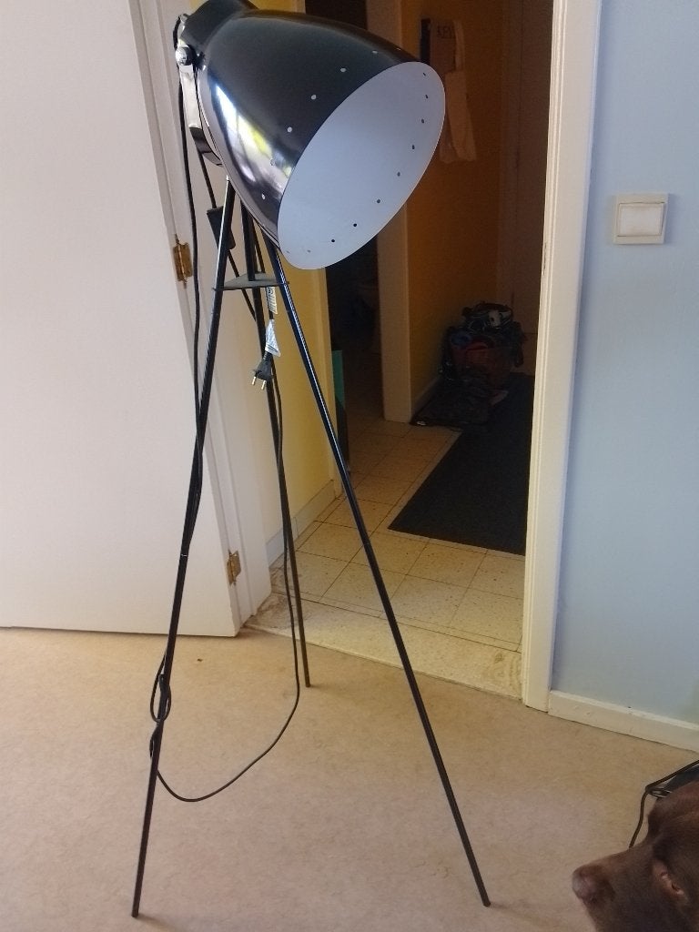 vintage staande lamp, Ophalen, Gebruikt