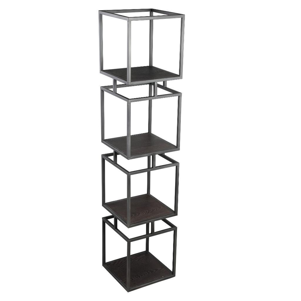 NIEUWE Zwart metalen open kast 4 kubussen met 30% KORTING, Ophalen of Verzenden, Nieuw