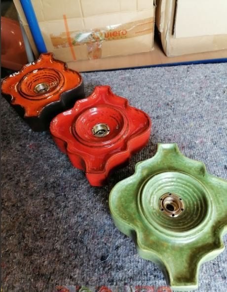 vintage set wandlampen fat lava space 60-70er jaren, Ophalen, Huis en Inrichting