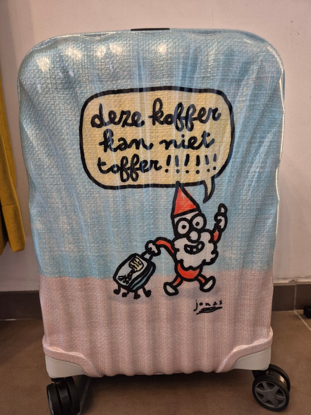 unieke samsonite kunstkoffer gemaakt door jonas geirnaert, Ophalen, Nieuw, Slot