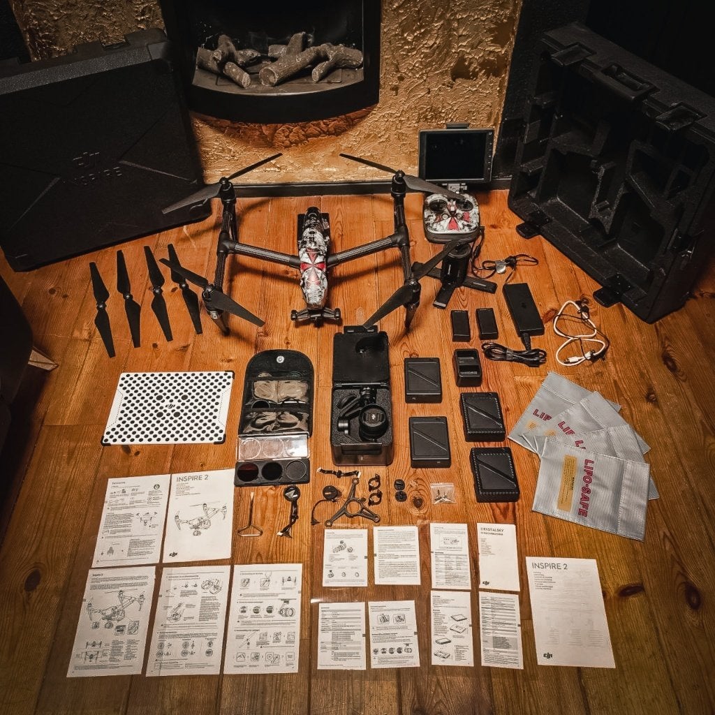 DJI Inspire 2 + Zenmuse X5S, CrystalSky Ultra, Comp prof set, TV, Hi-fi & Vidéo, Qualité supérieure, 5 à 10 km, Comme neuf, DJI
