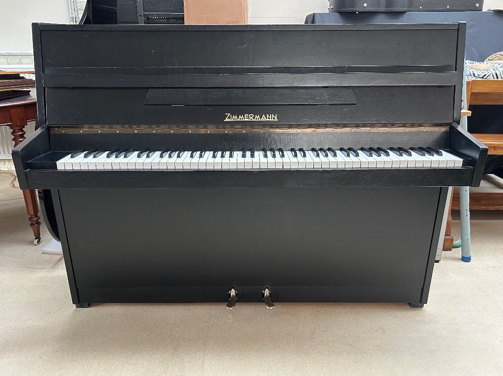 Piano droit Zimmerman - Garantie: 5 ans, Enlèvement, Comme neuf, Noir, Piano
