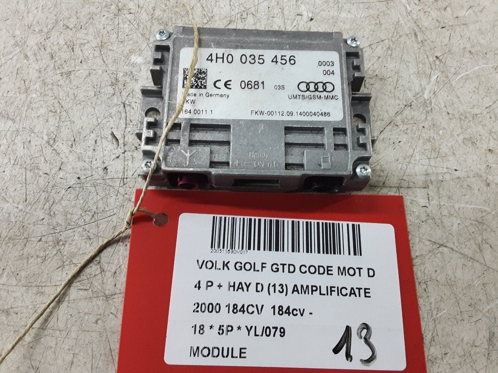 UNITE ELECTRONIQUE Volkswagen Golf VII (AUA) (4H0035456), Volkswagen, Mevr. I. Hauben, Utilisé, Rue de l'Espoir 34 34
4030  GRIVEGNÉE, BE