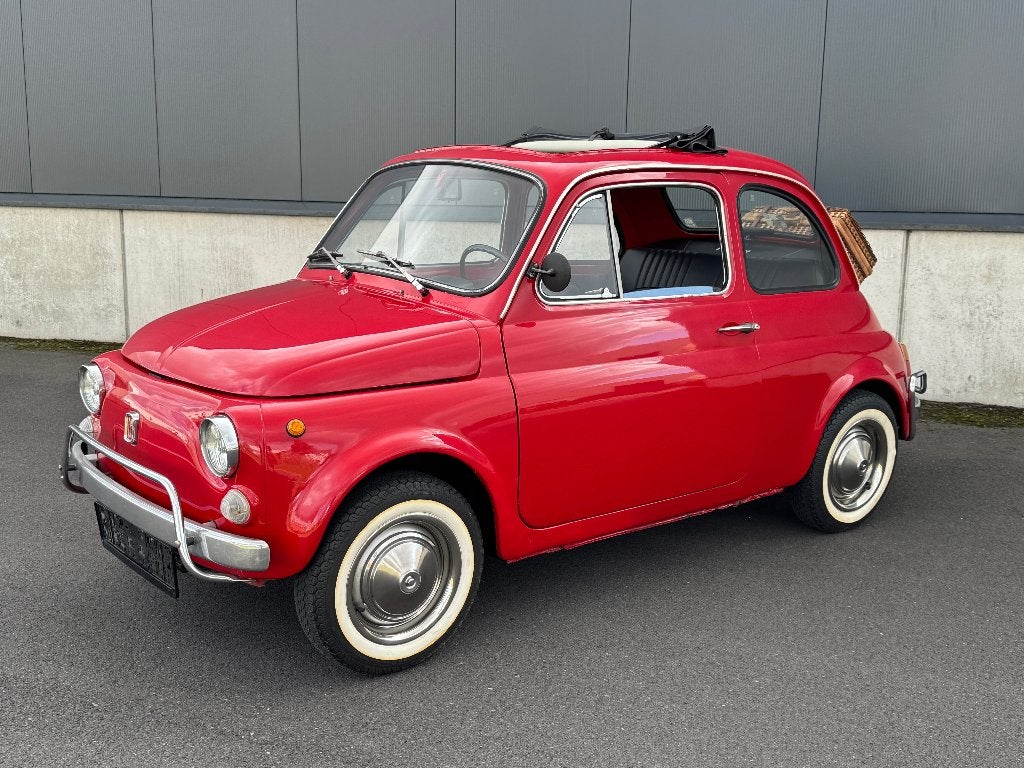Toit ouvrant Fiat 500 Luxe - 1971 - 650cc - Boite Syncro, Rouge, Achat, Entreprise, Cabriolet
