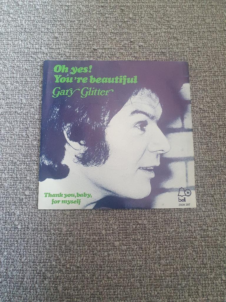 S - Gary Glitter – Oh Yes! You're Beautiful - 1974, Cd's en Dvd's, 7 inch, Single, Ophalen of Verzenden, Pop