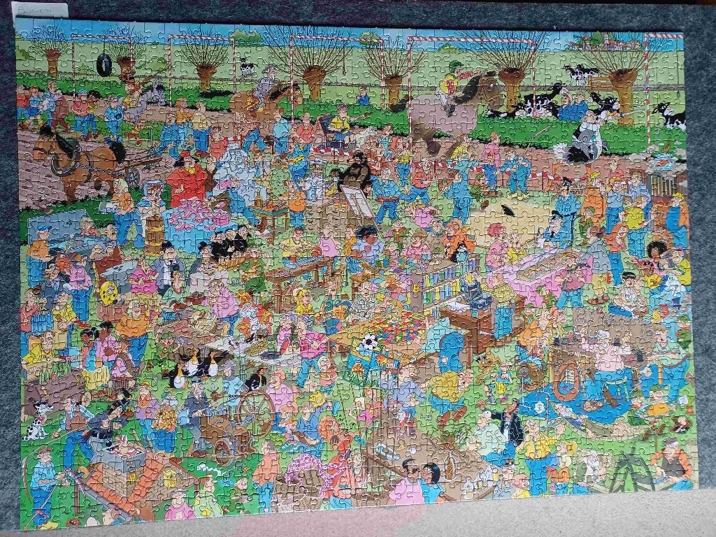 puzzel - Jan Van Haasteren-oude Hollandse ambachten - 1000, Ophalen of Verzenden, 500 t/m 1500 stukjes, Zo goed als nieuw, Legpuzzel