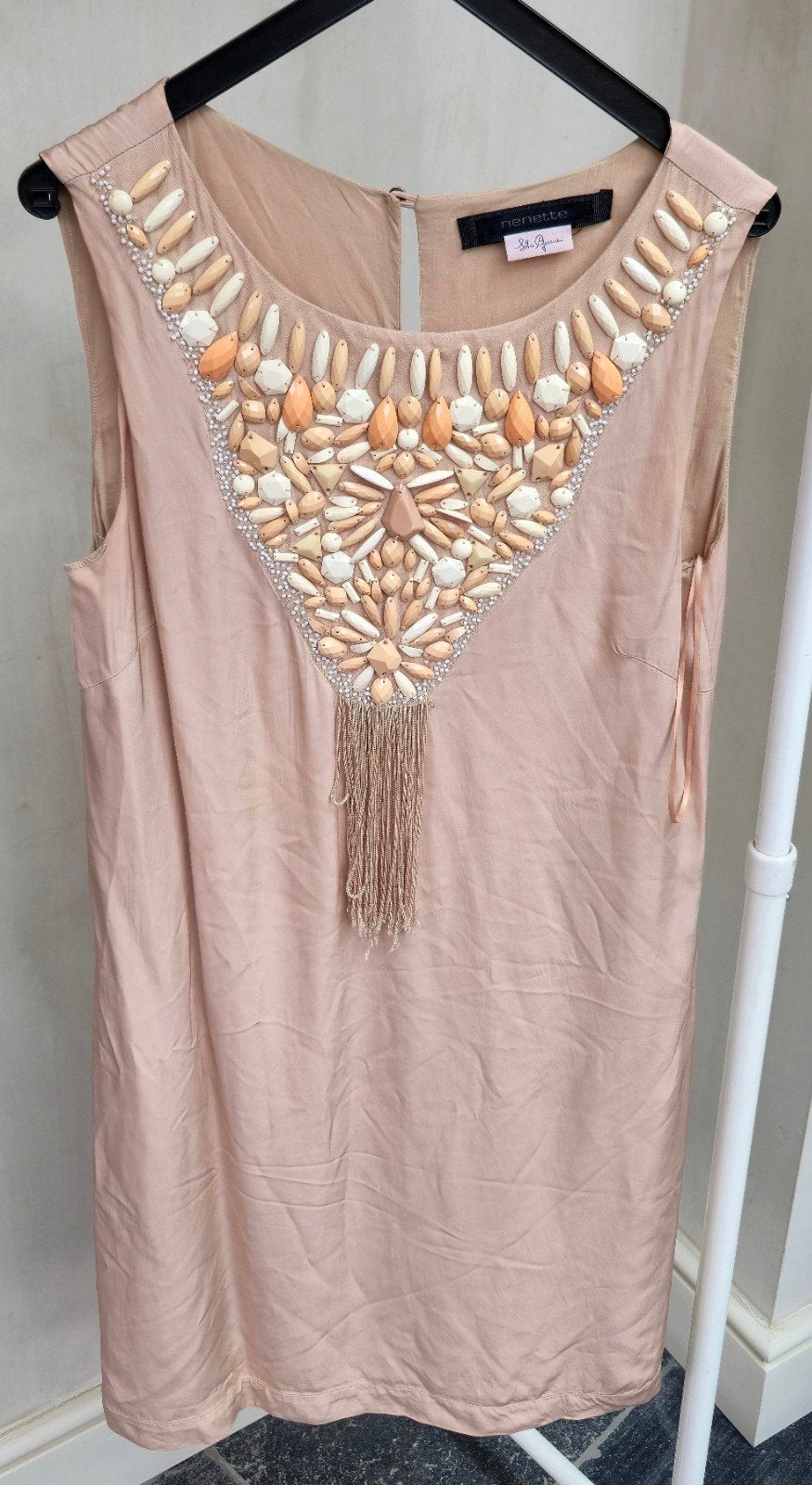 Nenette lichtroze Top met Luxe Kralen & Franjes, Kleding | Dames, Maat 42/44 (L), Nenette, Ophalen of Verzenden, Zo goed als nieuw